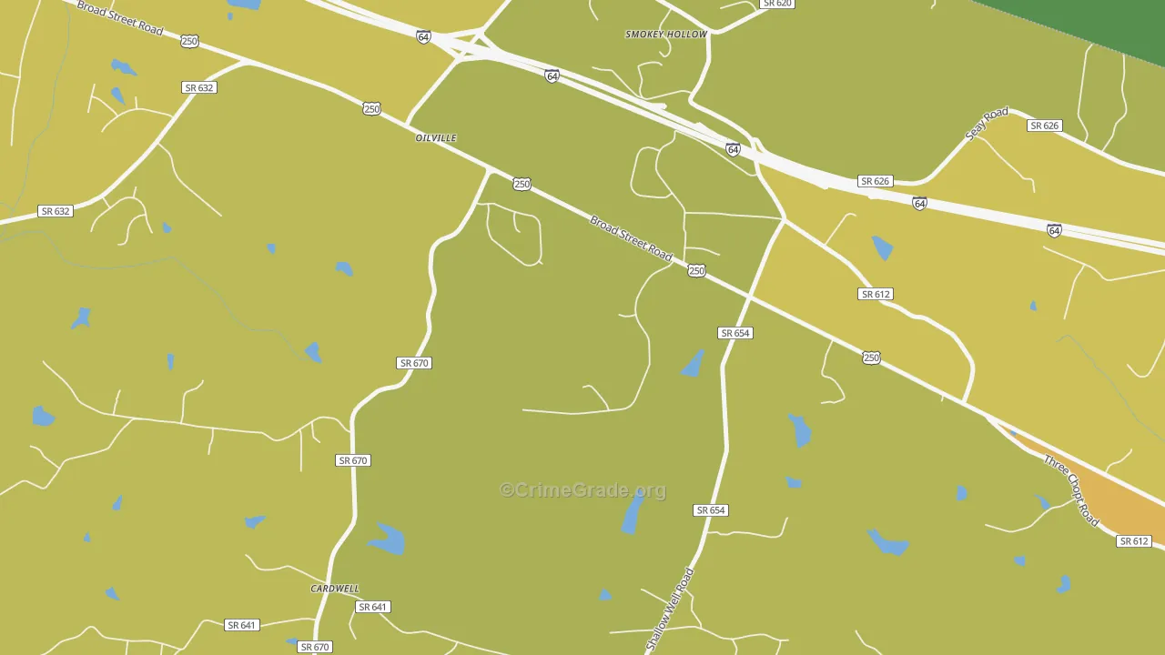 23129, VA Map of Vehicle Theft Rates