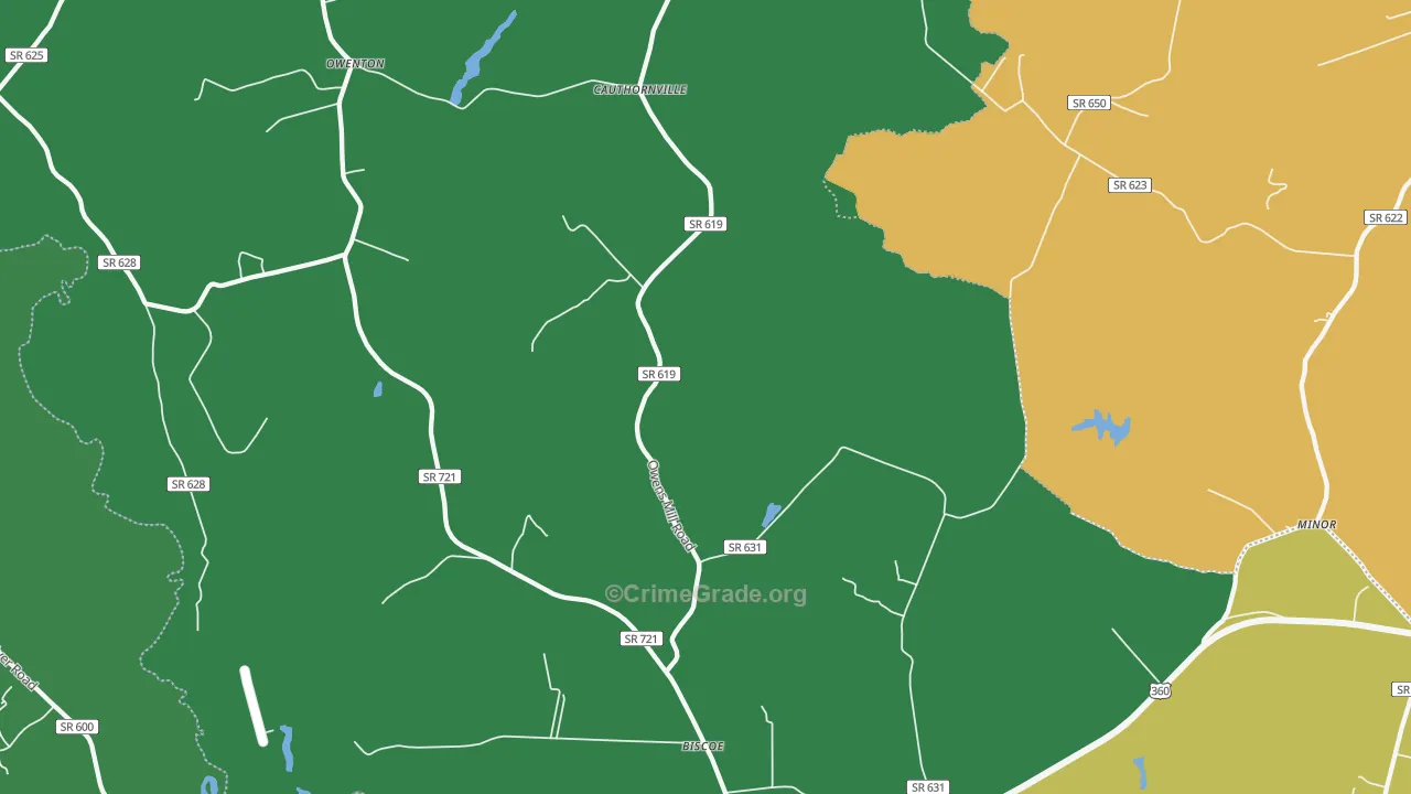 23148, VA Map of Vehicle Theft Rates