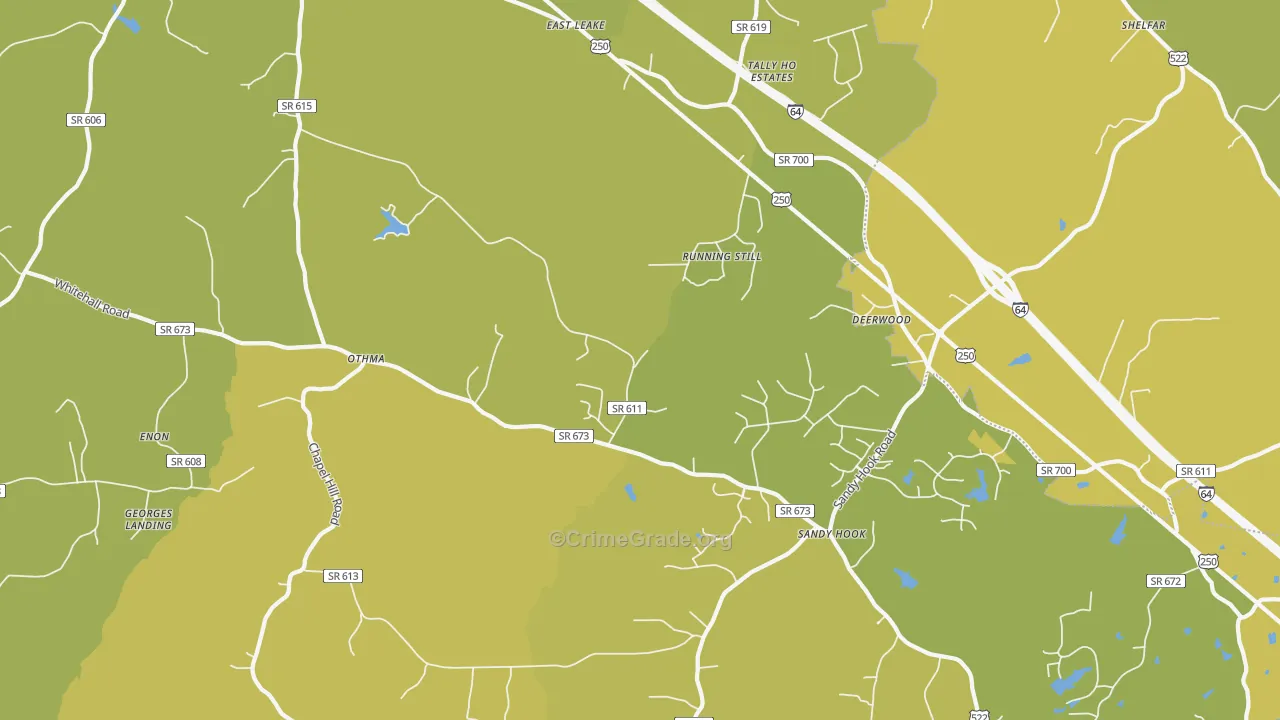 23153, VA Map of Vehicle Theft Rates