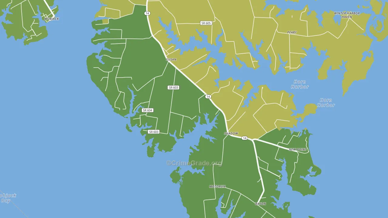 23163, VA Map of Vehicle Theft Rates