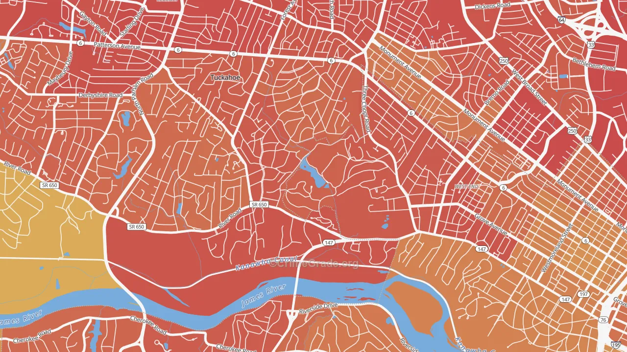 23173, VA Map of Vehicle Theft Rates