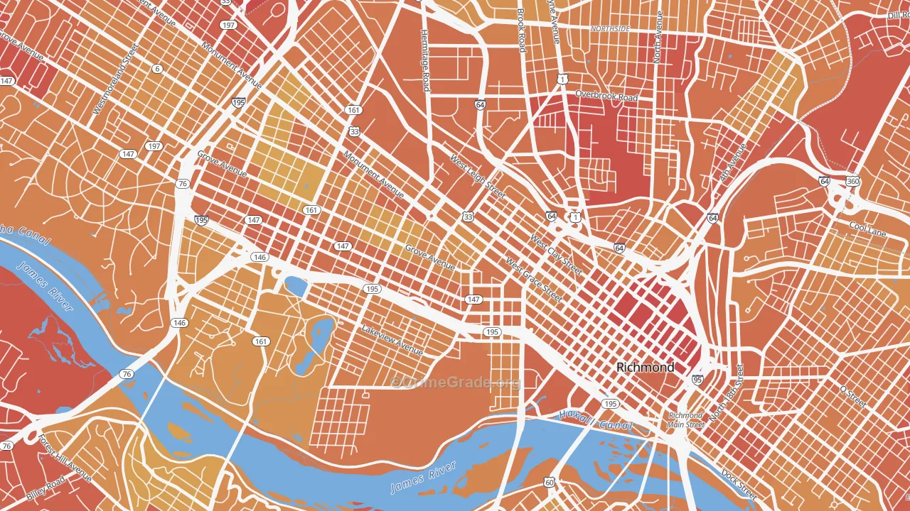 23220, VA Map of Vehicle Theft Rates