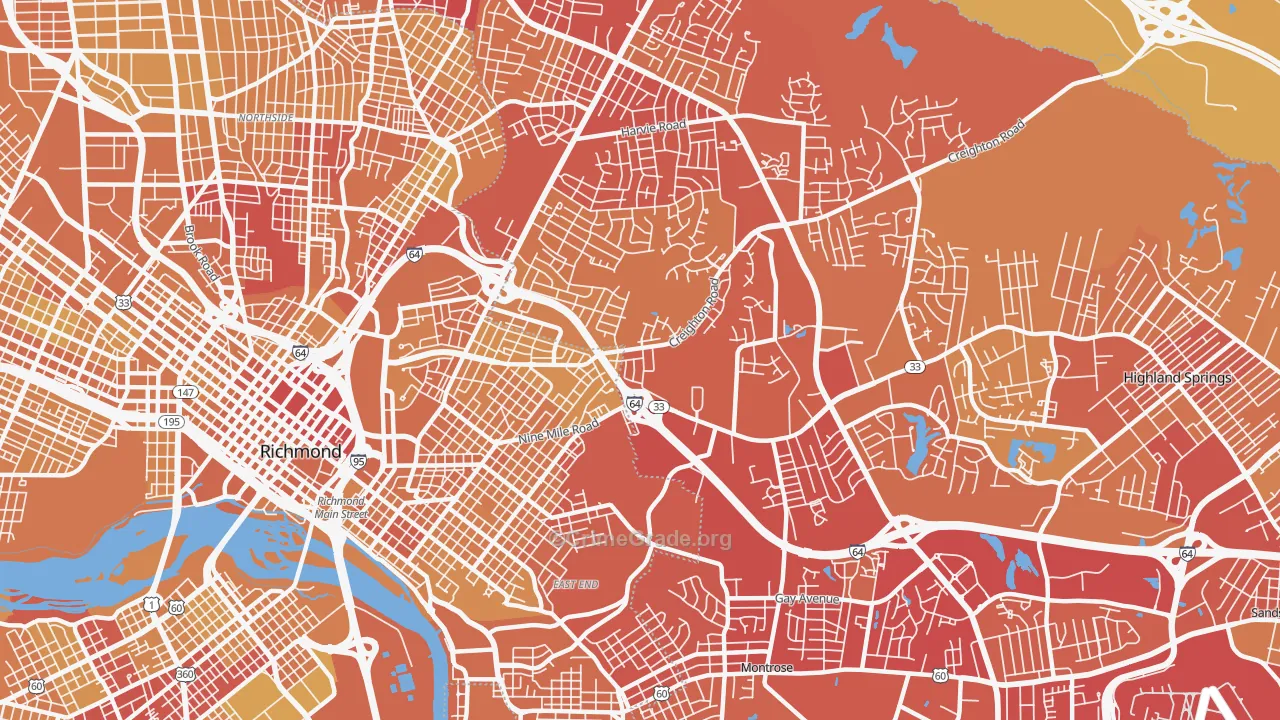 23223, VA Map of Vehicle Theft Rates