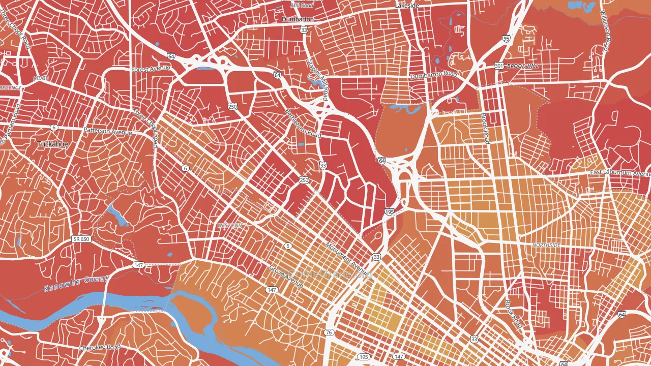 23230, VA Map of Vehicle Theft Rates