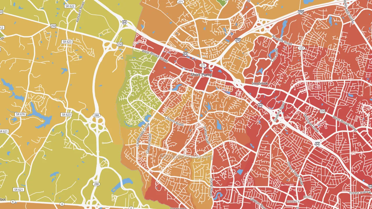 23233, VA Map of Vehicle Theft Rates
