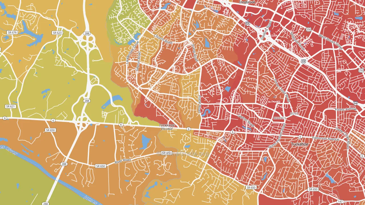 23238, VA Map of Vehicle Theft Rates