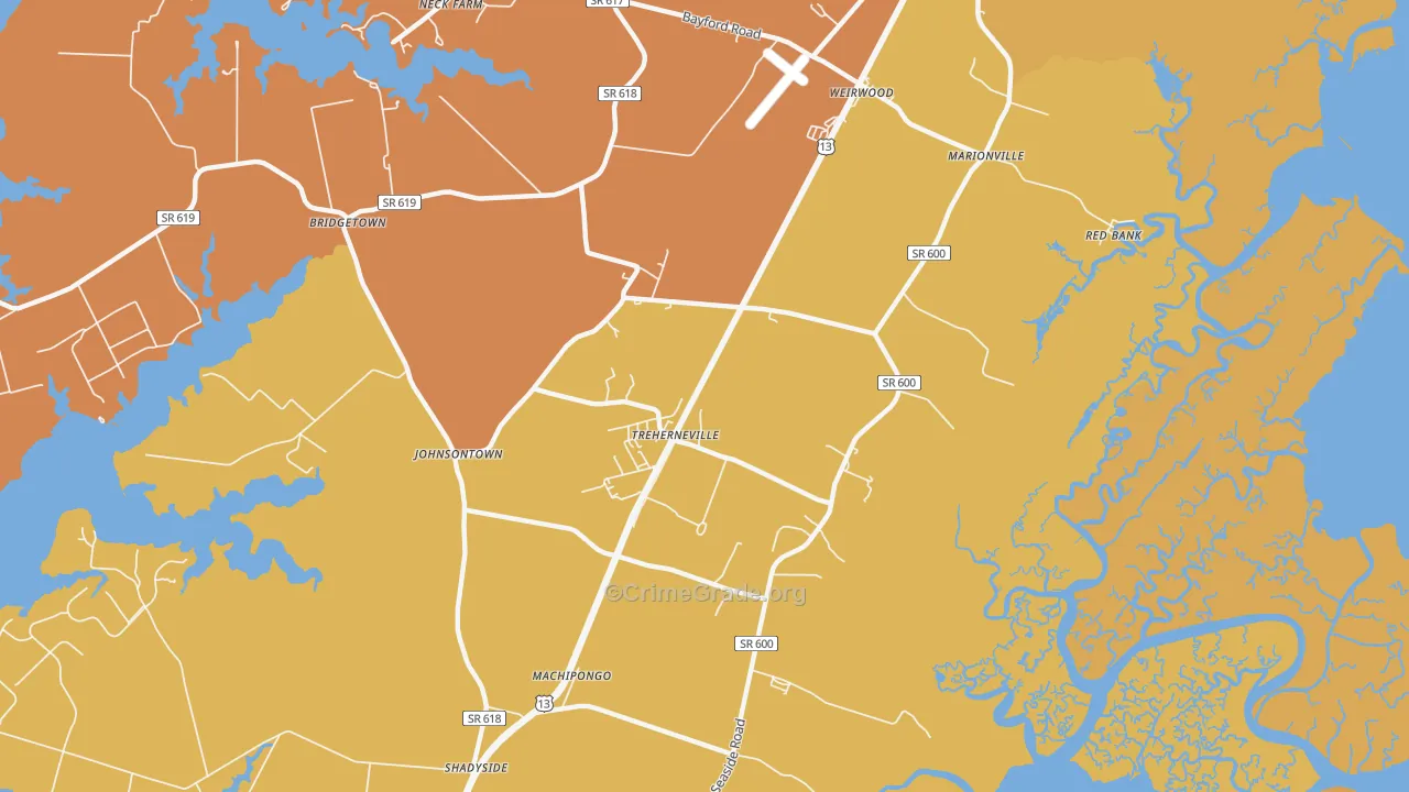 23307, VA Map of Vehicle Theft Rates