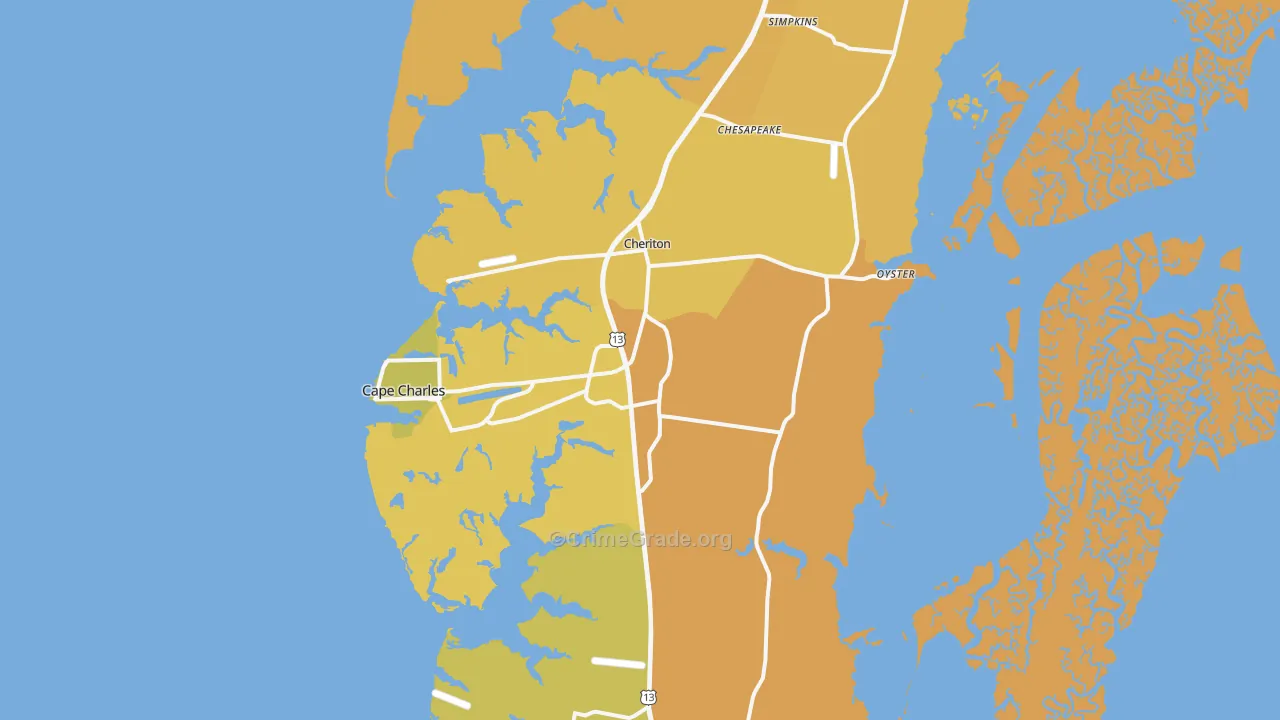 23310, VA Map of Vehicle Theft Rates