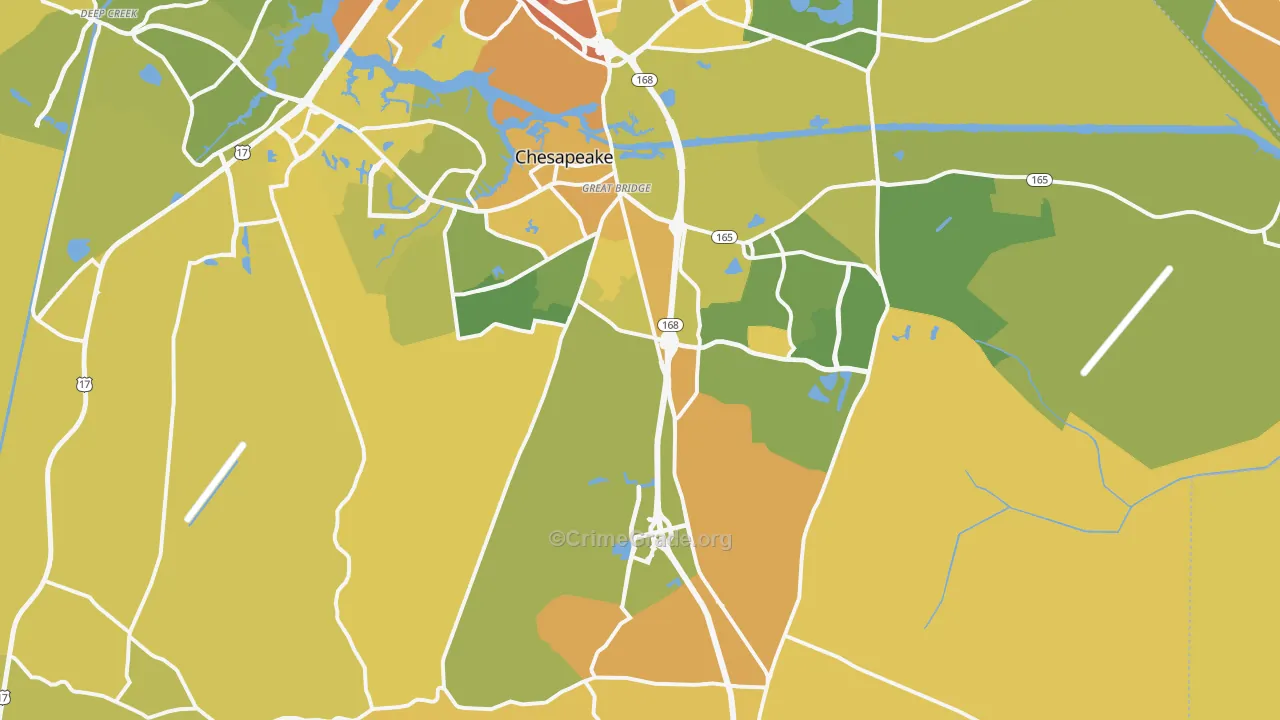 23322, VA Map of Vehicle Theft Rates