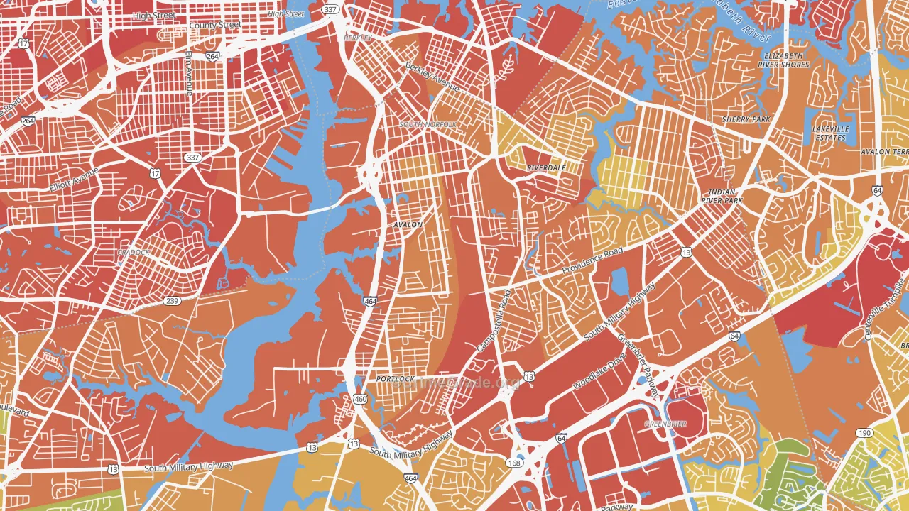 23324, VA Map of Vehicle Theft Rates