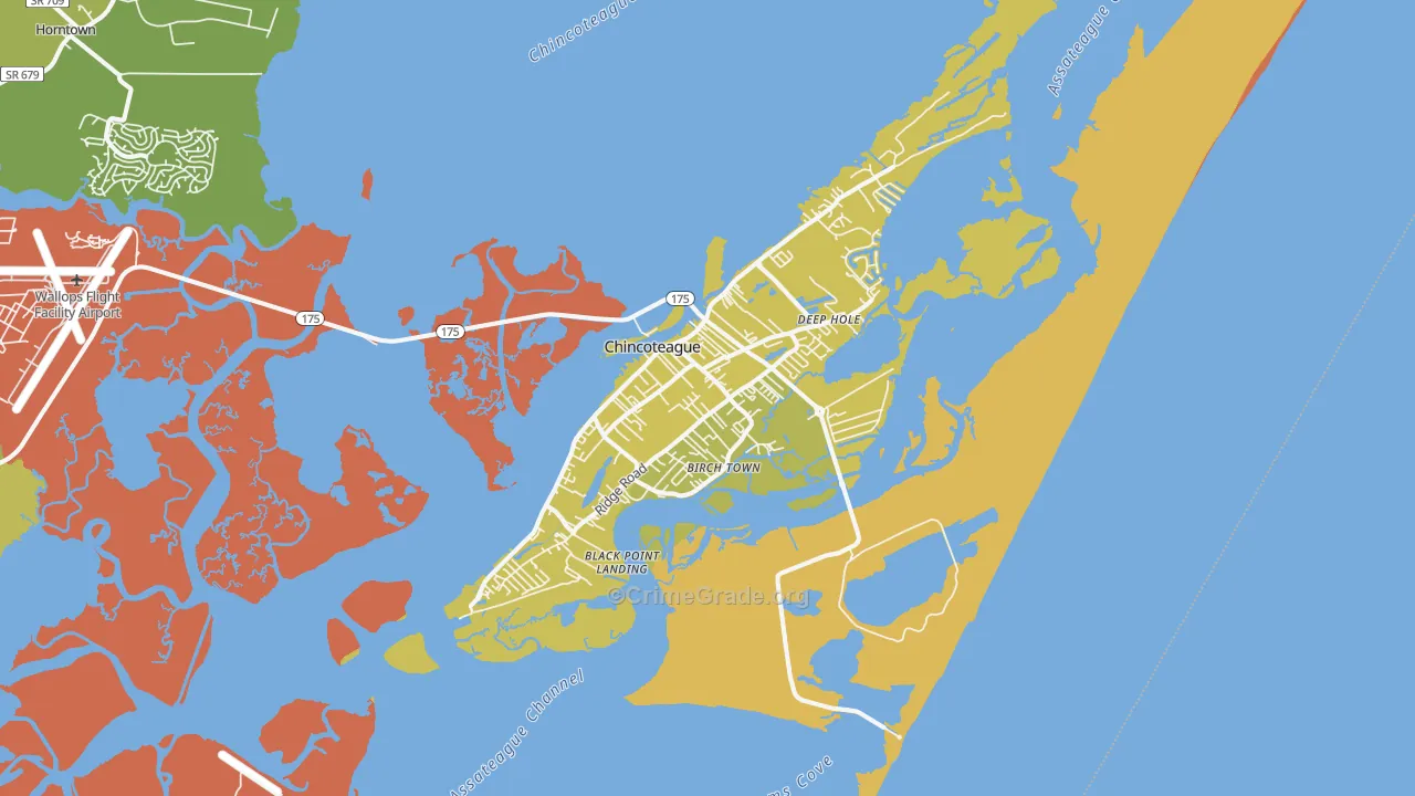 23336, VA Map of Vehicle Theft Rates