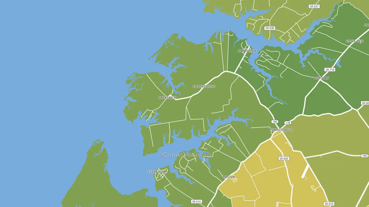 23358, VA Map of Vehicle Theft Rates