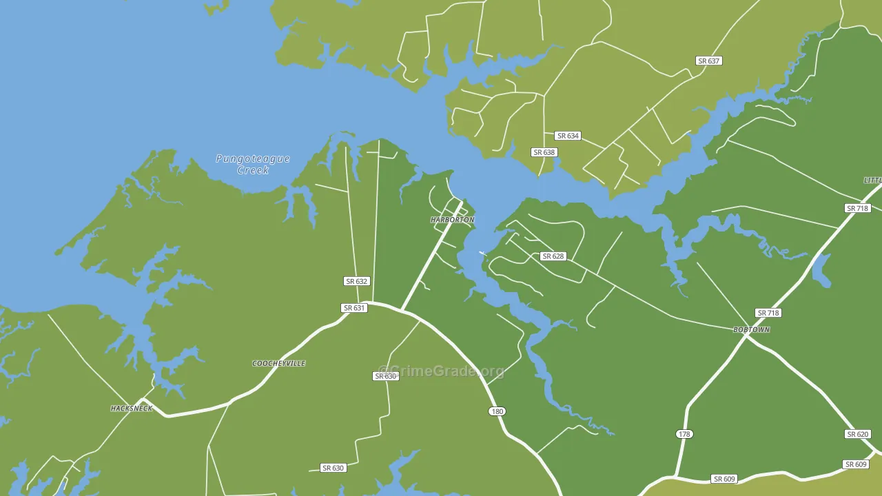 23389, VA Map of Vehicle Theft Rates