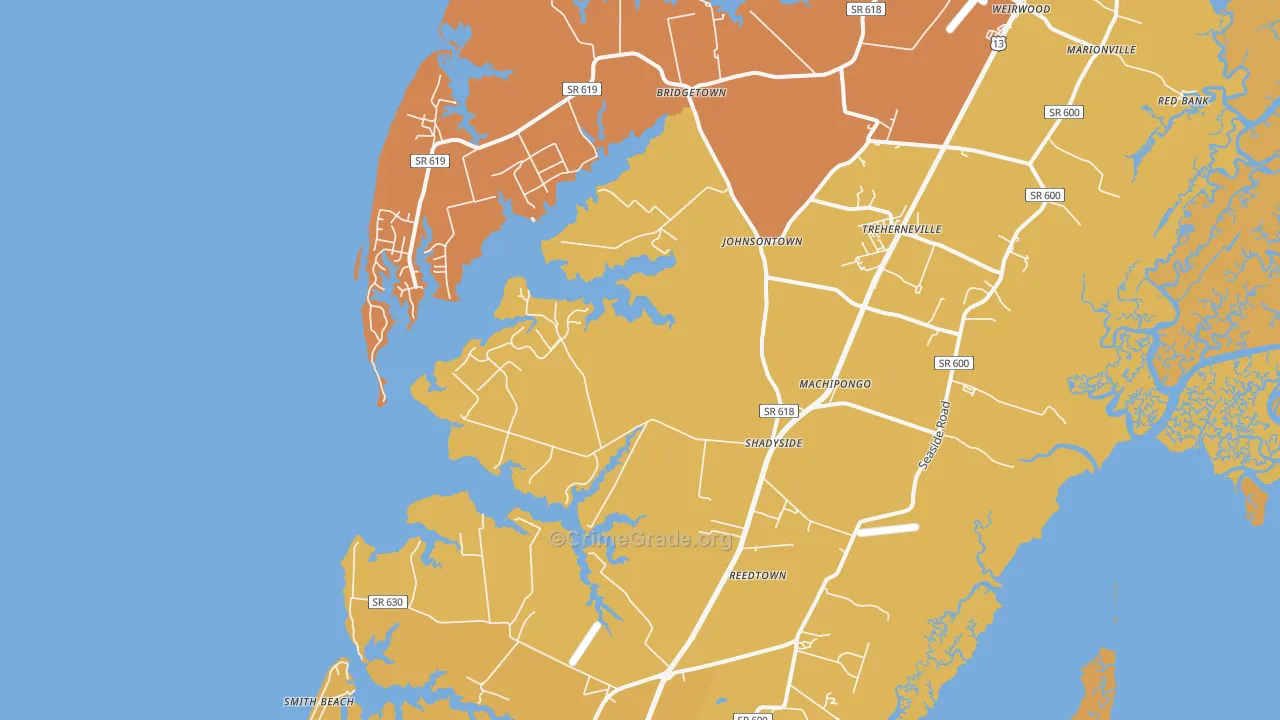 23405, VA Map of Vehicle Theft Rates