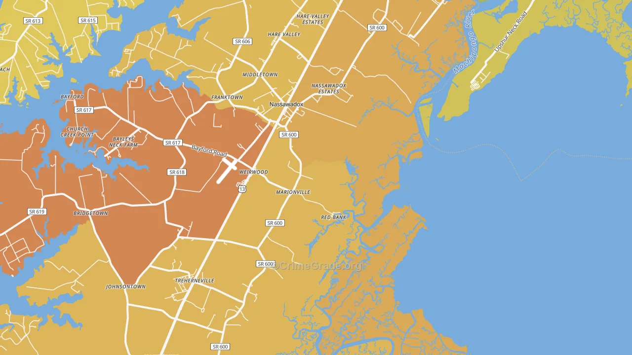 23408, VA Map of Vehicle Theft Rates
