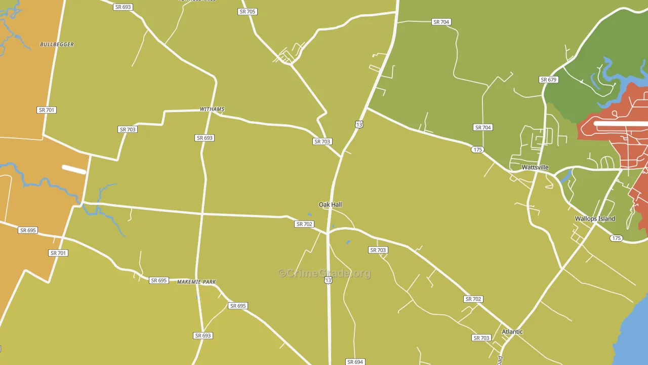 23416, VA Map of Vehicle Theft Rates