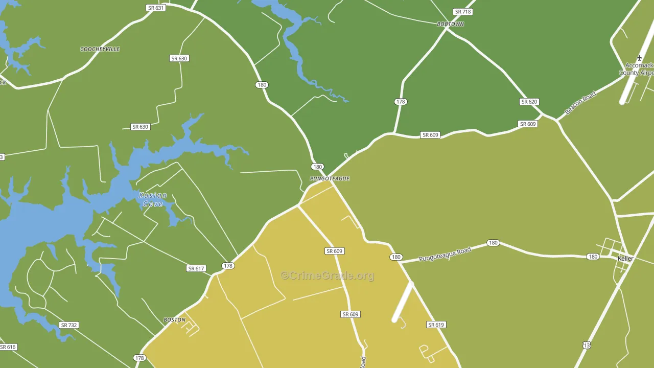 23422, VA Map of Vehicle Theft Rates