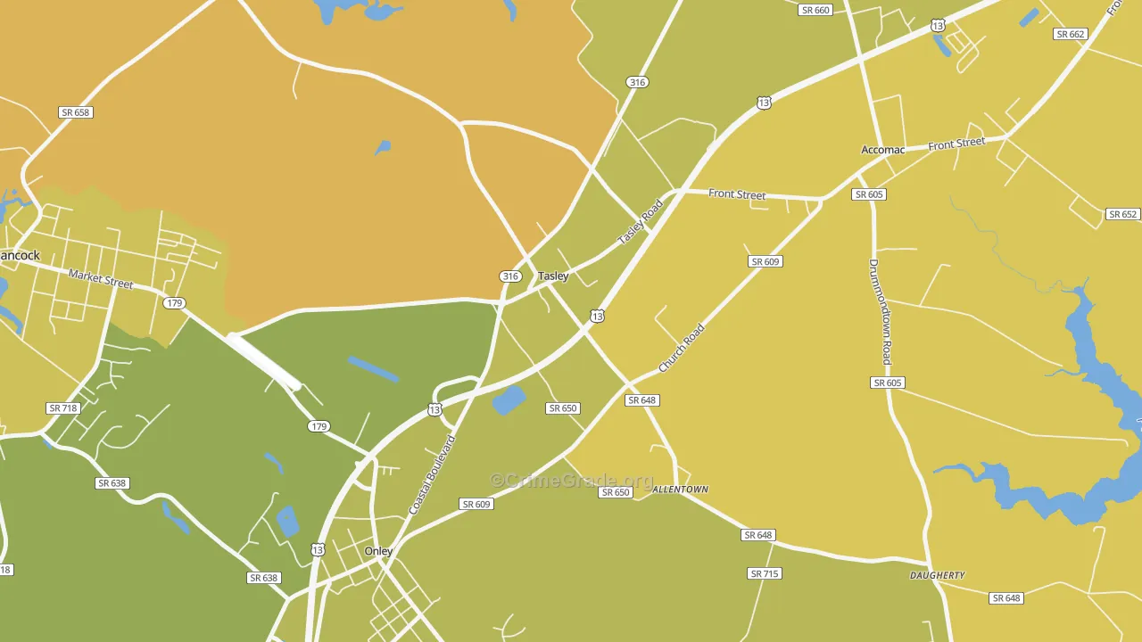 23441, VA Map of Vehicle Theft Rates
