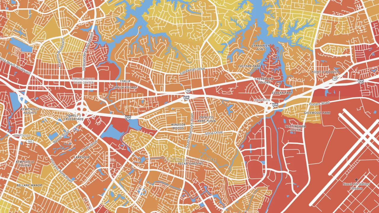 23452, VA Map of Vehicle Theft Rates