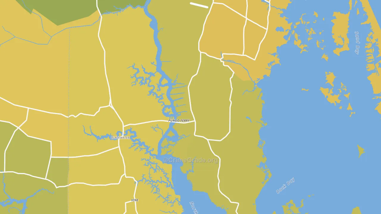 23457, VA Map of Vehicle Theft Rates