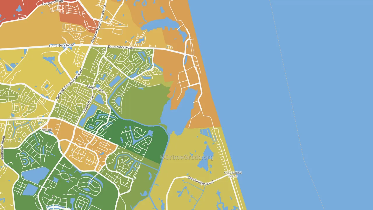 23461, VA Map of Vehicle Theft Rates