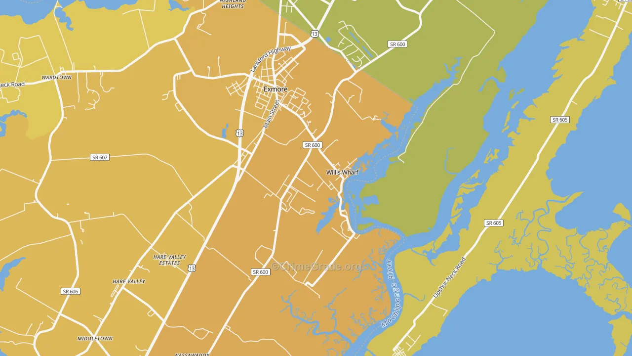 23486, VA Map of Vehicle Theft Rates