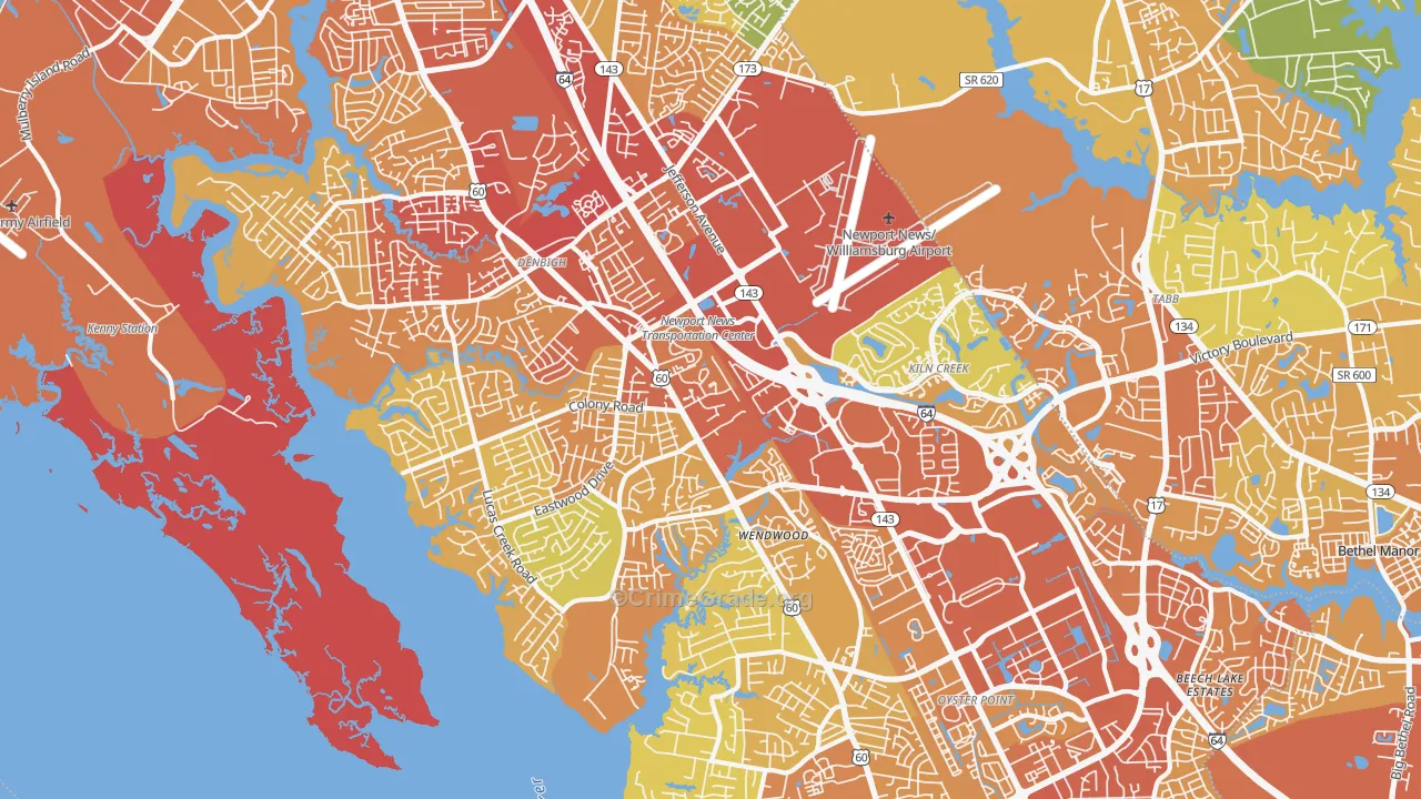 23602, VA Map of Vehicle Theft Rates
