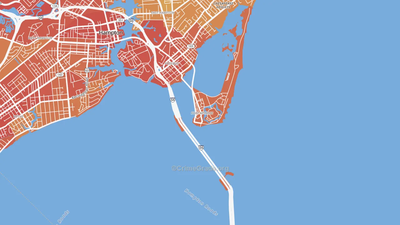 23651, VA Map of Vehicle Theft Rates