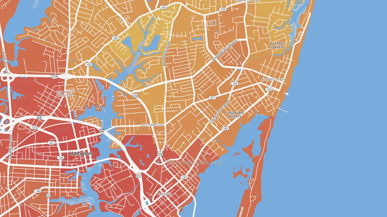 23663, VA Map of Vehicle Theft Rates