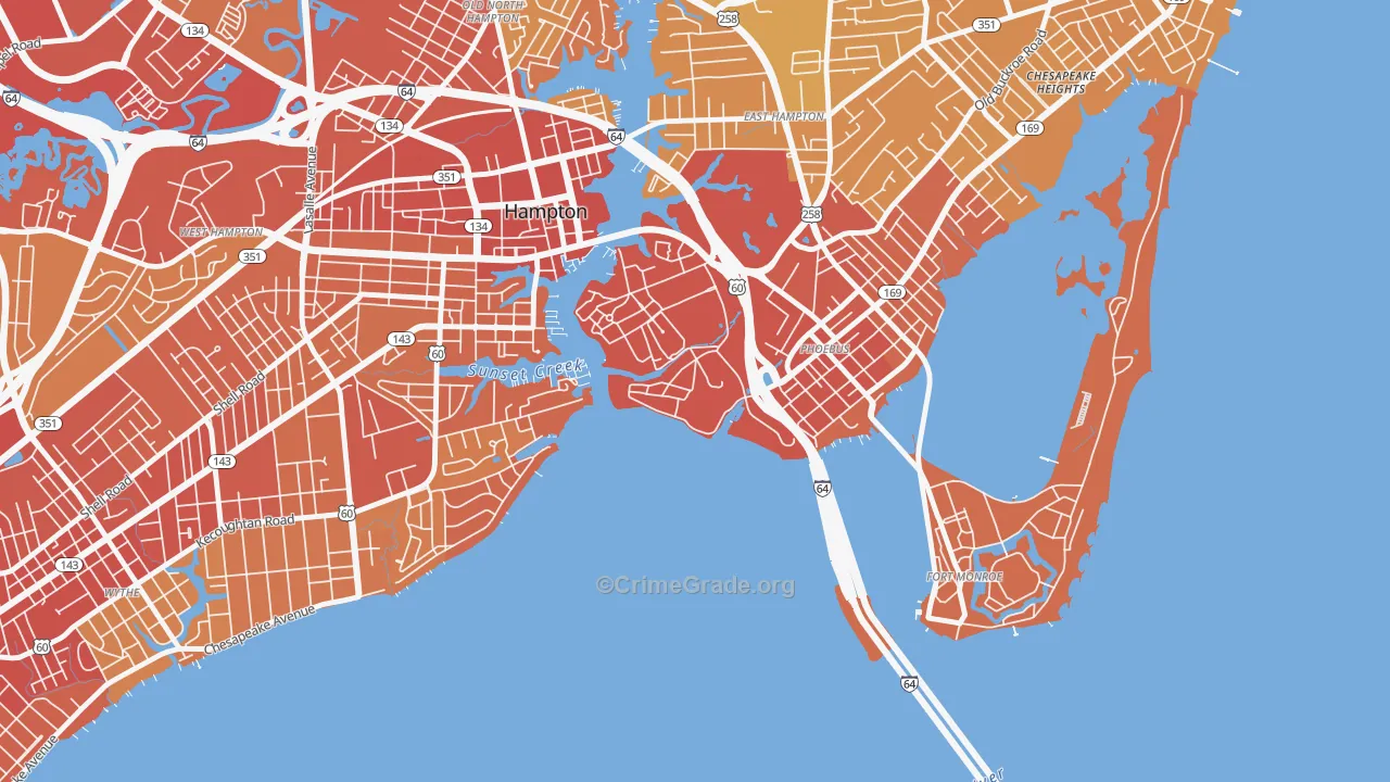23667, VA Map of Vehicle Theft Rates