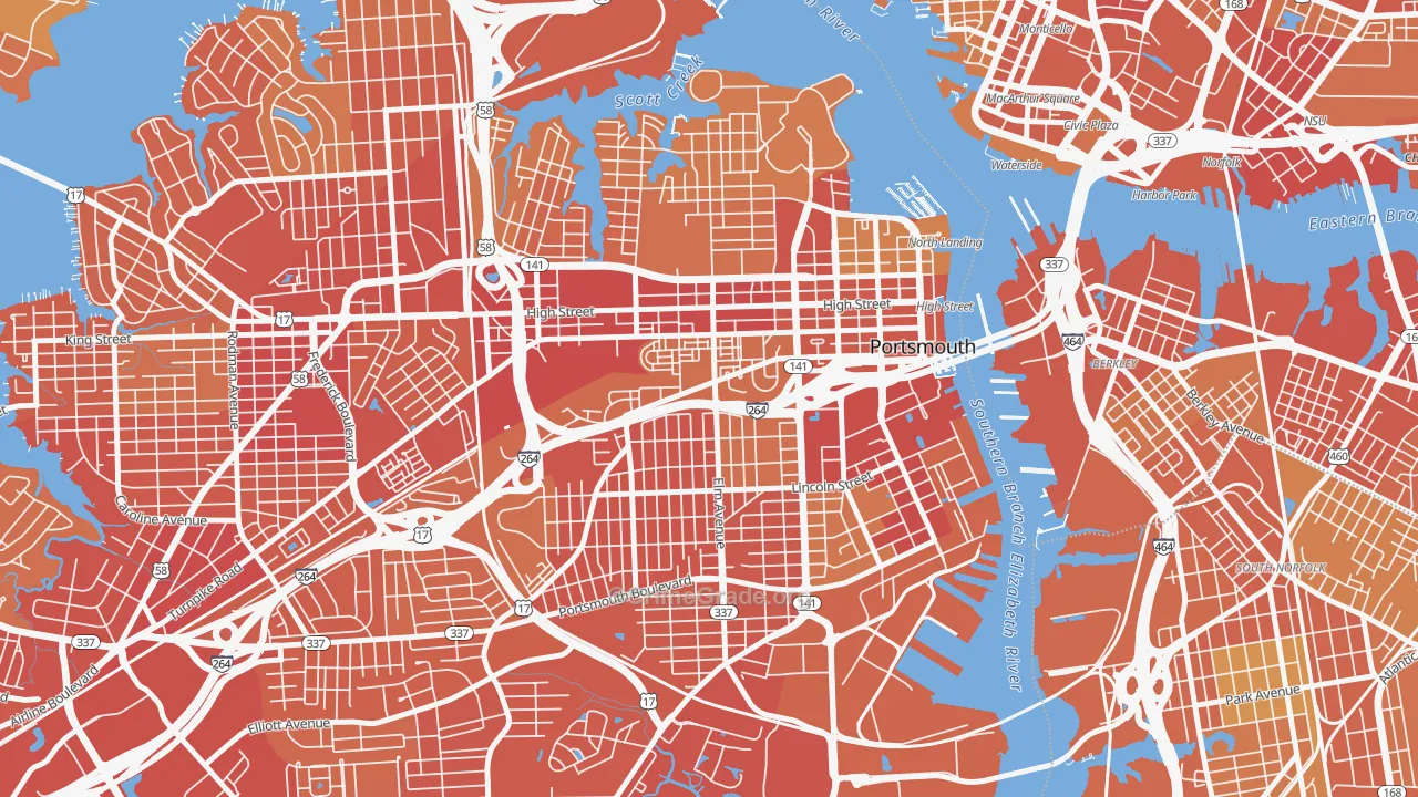23704, VA Map of Vehicle Theft Rates