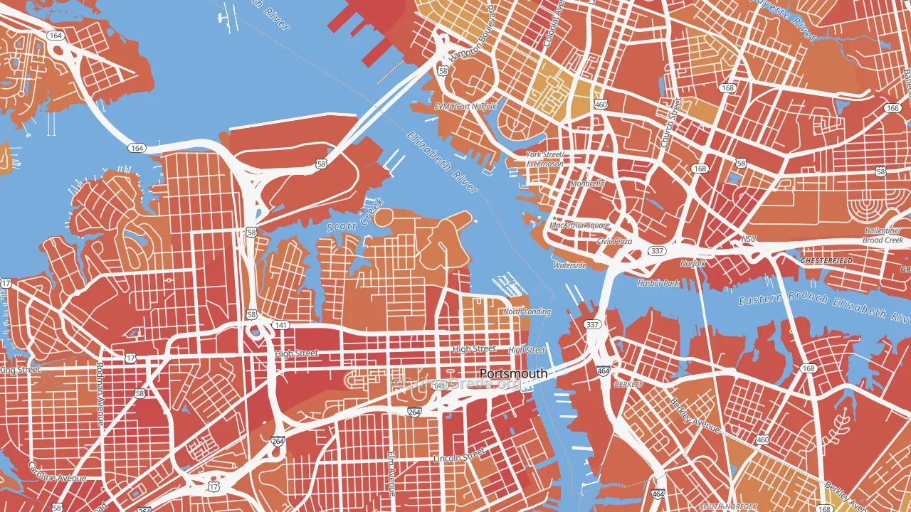 23708, VA Map of Vehicle Theft Rates