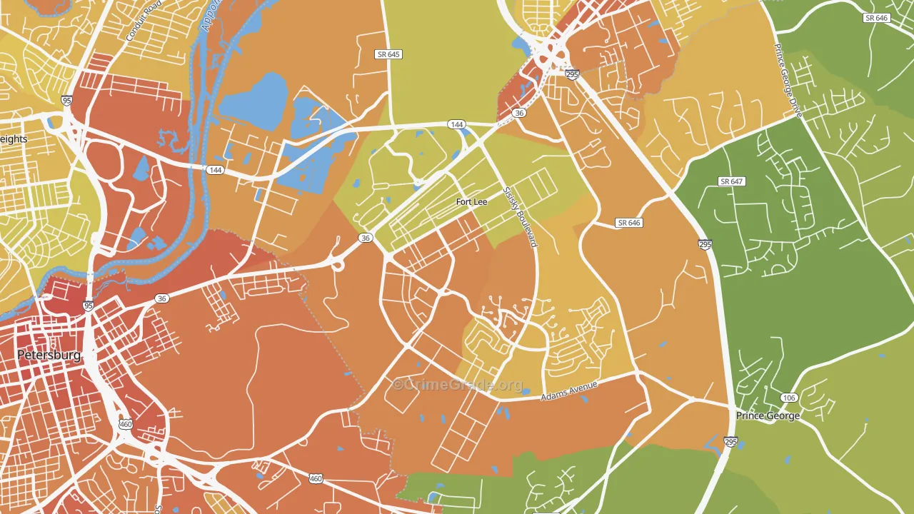 23801, VA Map of Vehicle Theft Rates