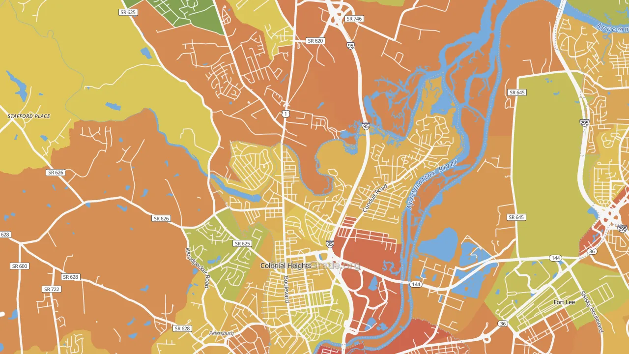 23834, VA Map of Vehicle Theft Rates