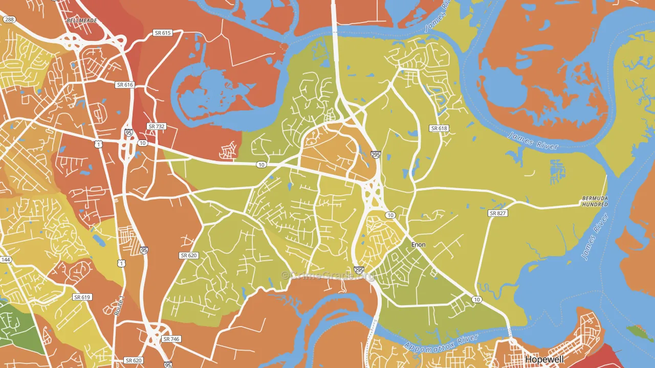 23836, VA Map of Vehicle Theft Rates