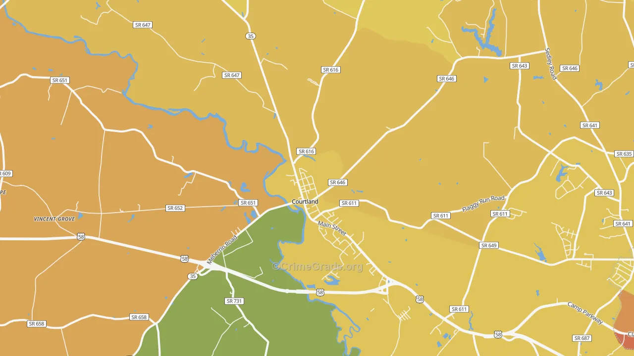 23837, VA Map of Vehicle Theft Rates