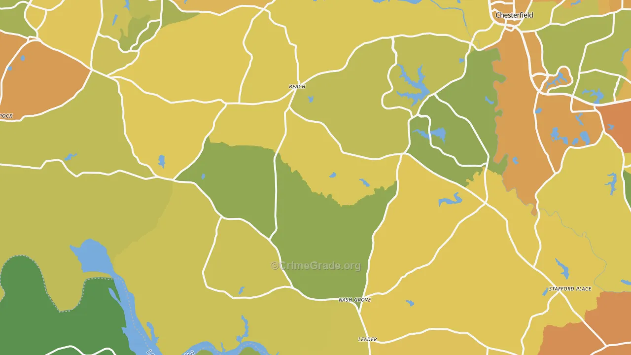 23838, VA Map of Vehicle Theft Rates
