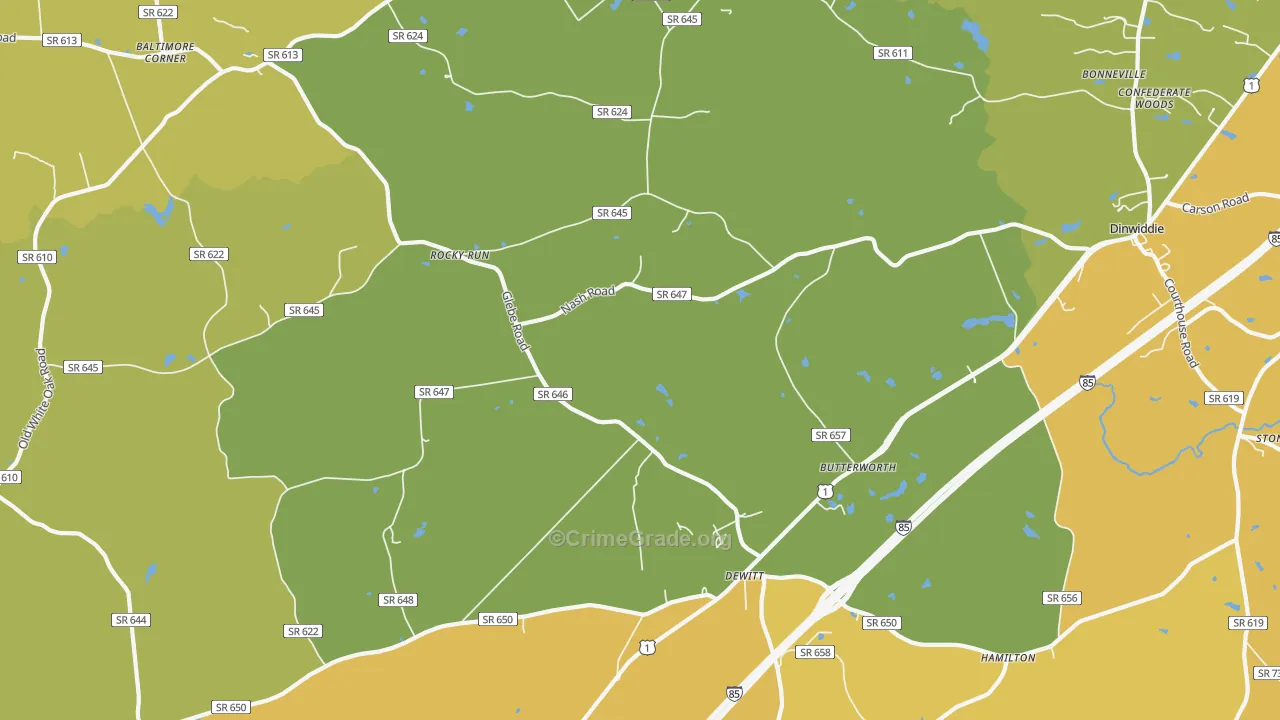 23840, VA Map of Vehicle Theft Rates