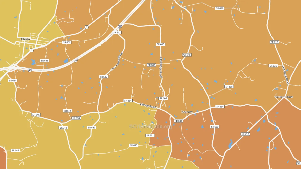 23843, VA Map of Vehicle Theft Rates