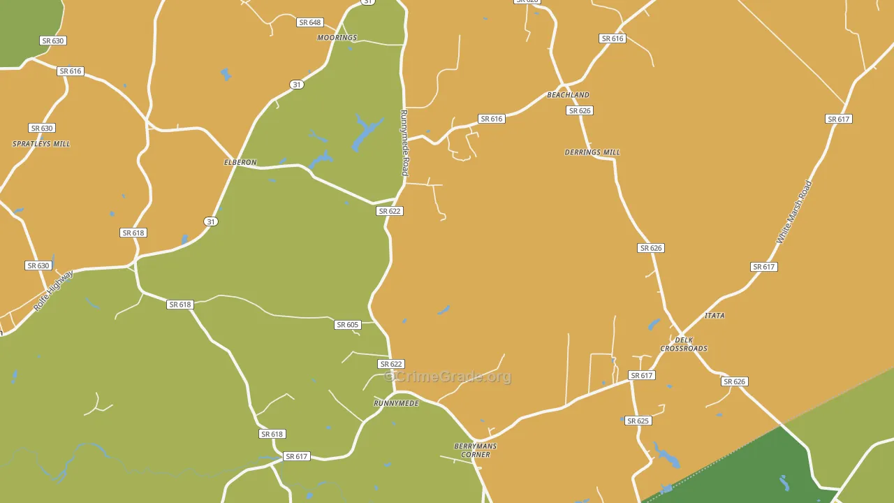 23846, VA Map of Vehicle Theft Rates