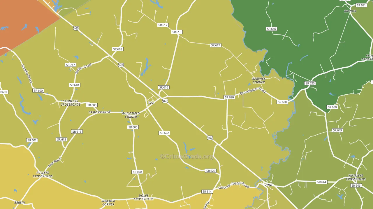 23866, VA Map of Vehicle Theft Rates