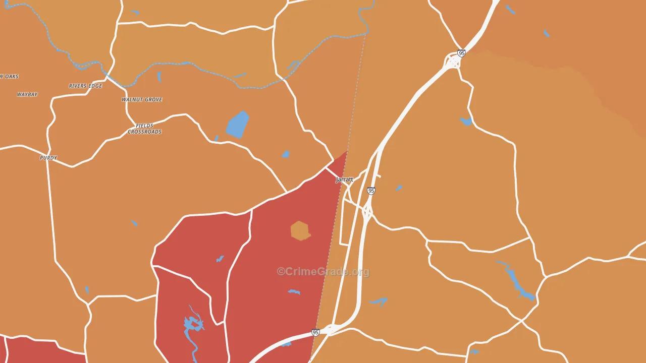 23867, VA Map of Vehicle Theft Rates