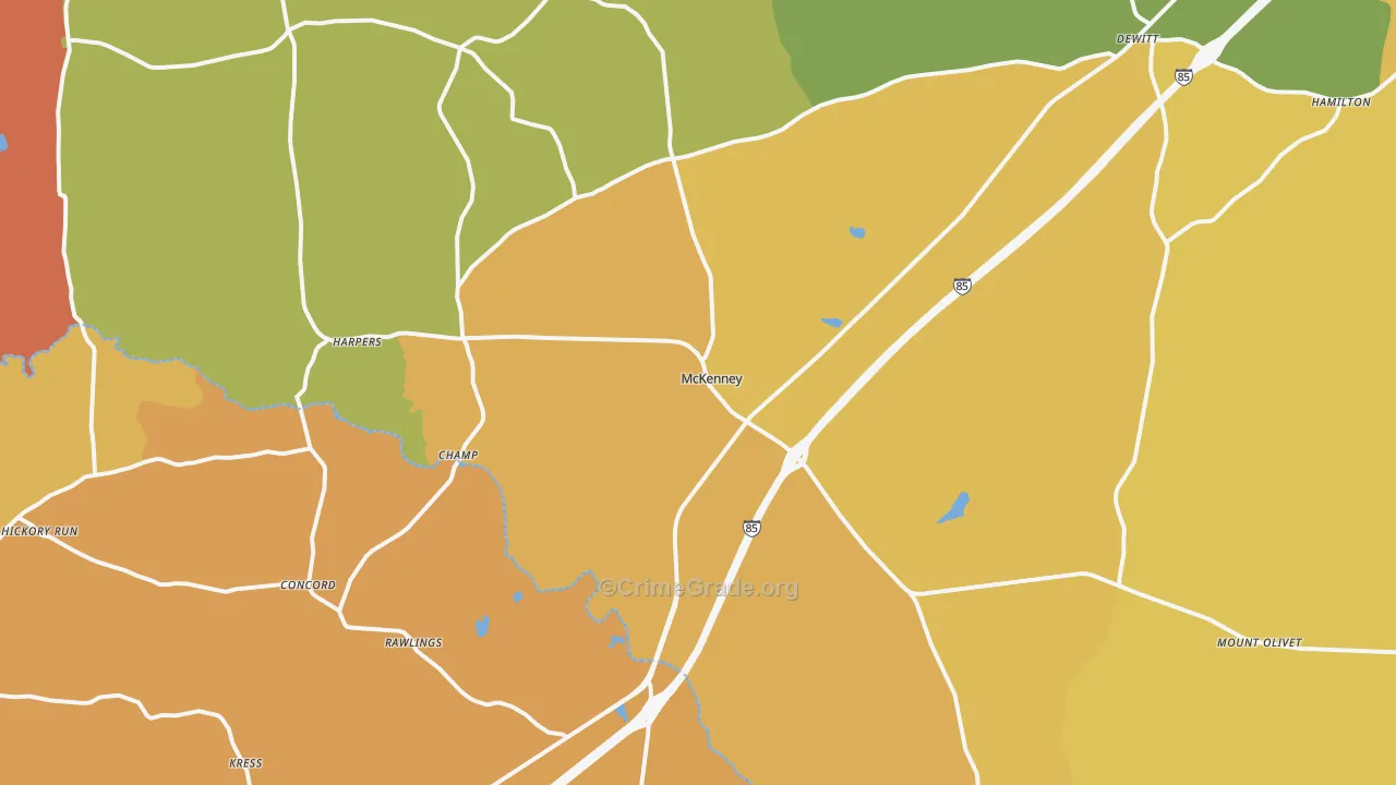 23872, VA Map of Vehicle Theft Rates