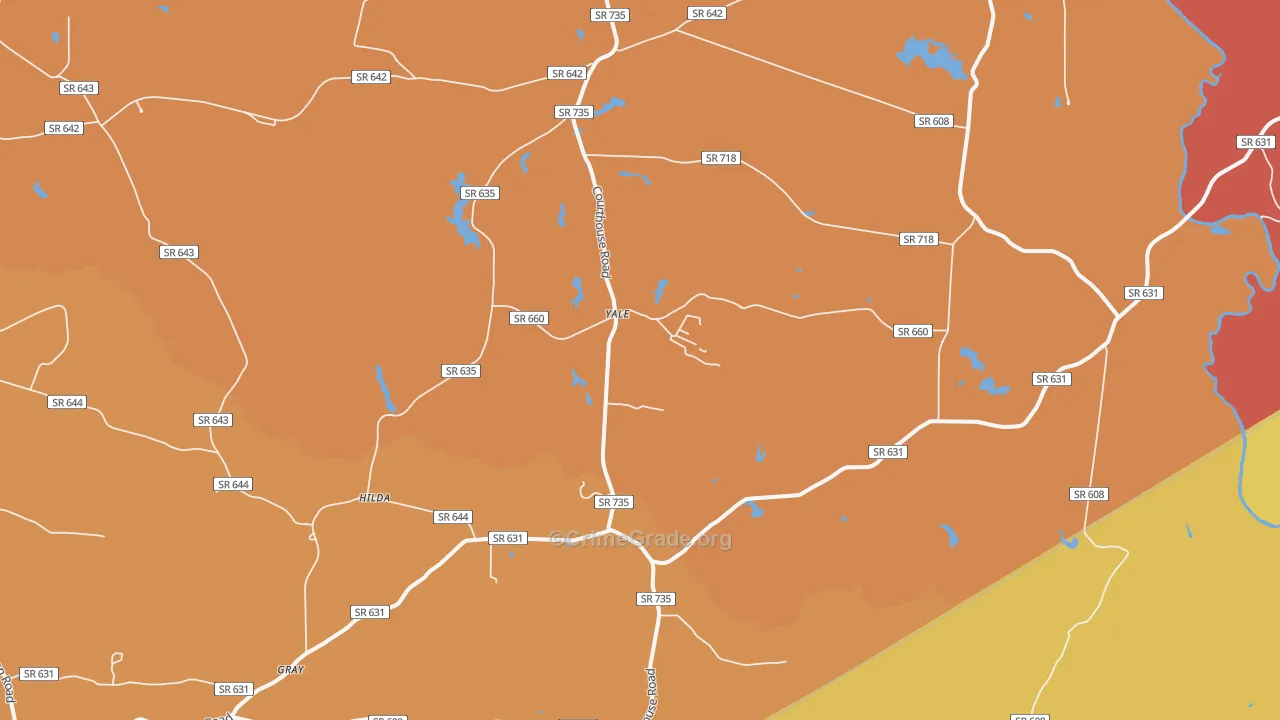 23897, VA Map of Vehicle Theft Rates