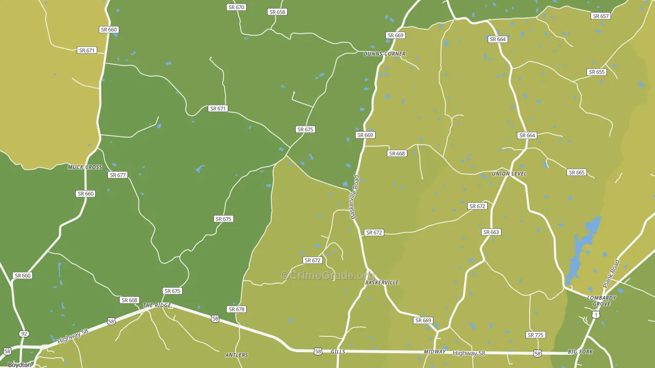 23915, VA Map of Vehicle Theft Rates