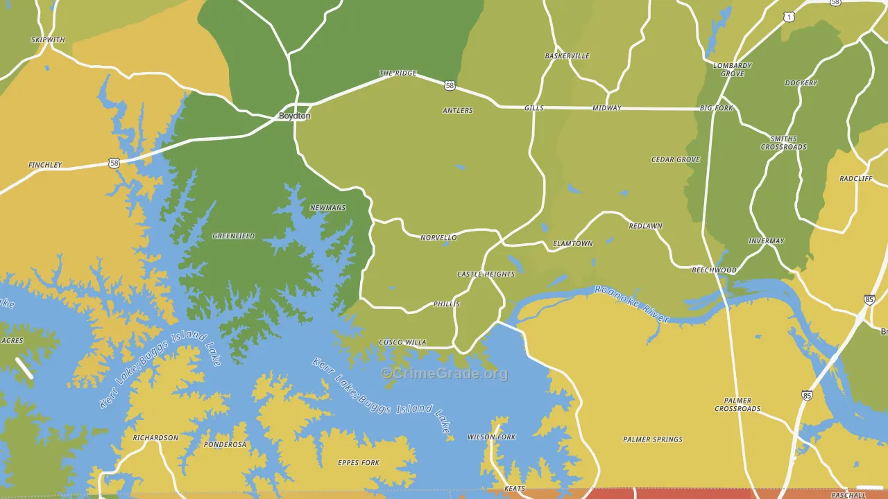 23917, VA Map of Vehicle Theft Rates