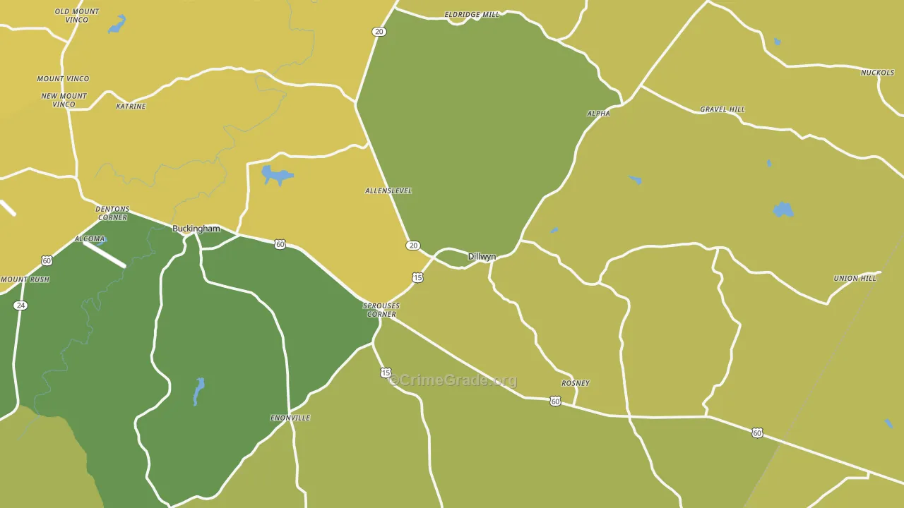 23936, VA Map of Vehicle Theft Rates