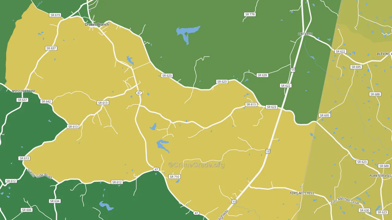 23937, VA Map of Vehicle Theft Rates