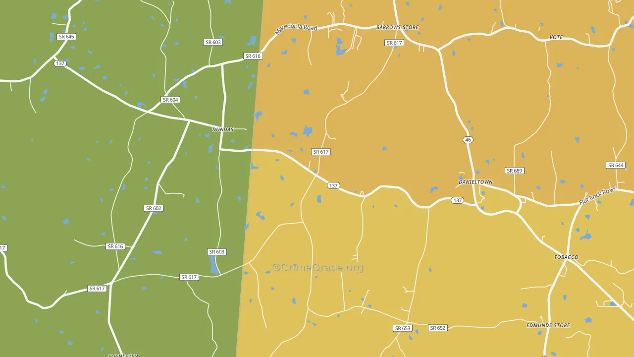 23938, VA Map of Vehicle Theft Rates