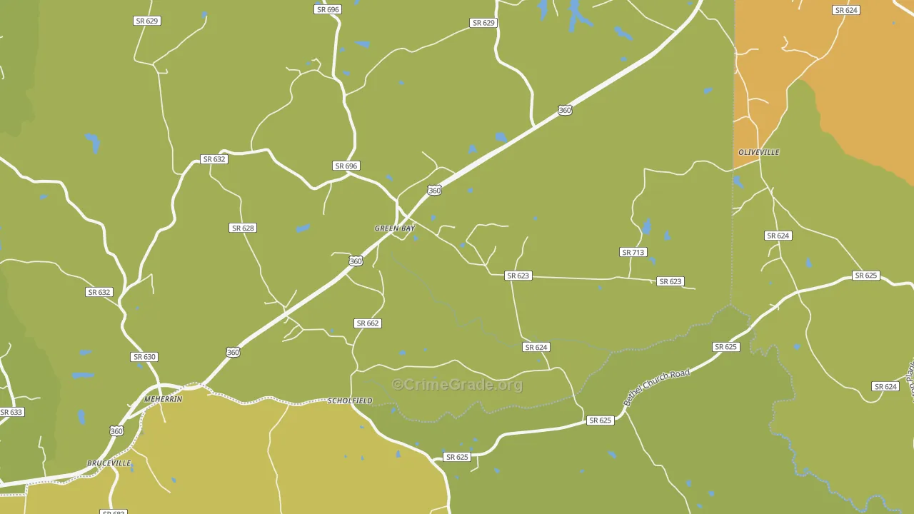 23942, VA Map of Vehicle Theft Rates